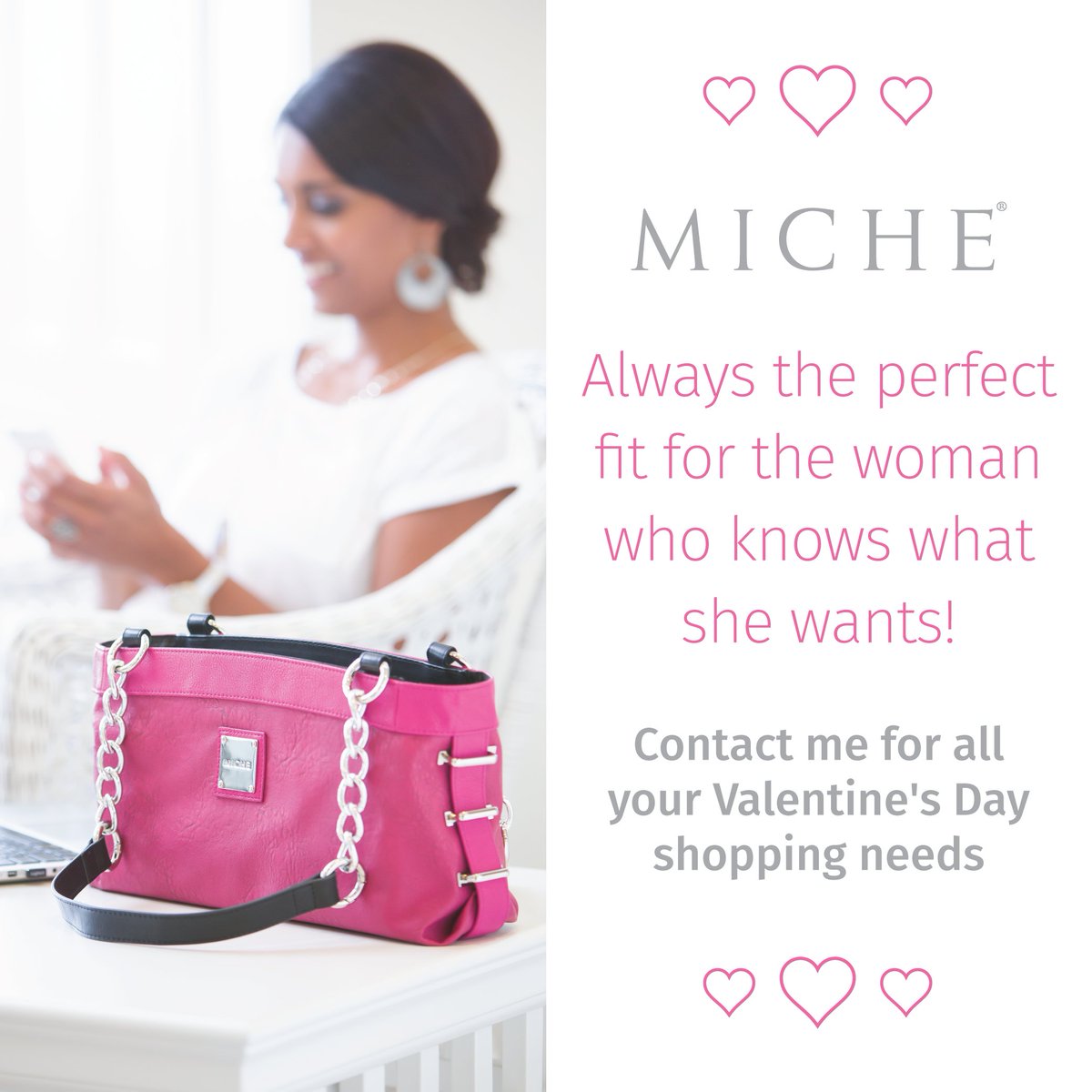 WeatherYourDay's tweet photo. #ThankYou @ILvFreeThings! For #ValentinesDay #GiftIdeas, Let #Her Customize a Miche #Handbag🌹https://t.co/LiaASZFLao https://t.co/YtsVCaN04s