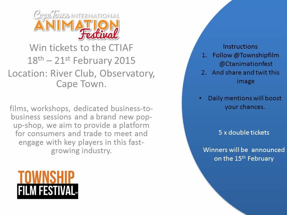 Latebloomer26's tweet photo. Cape Town International Animation Festival!!! https://t.co/7qES9mbruv