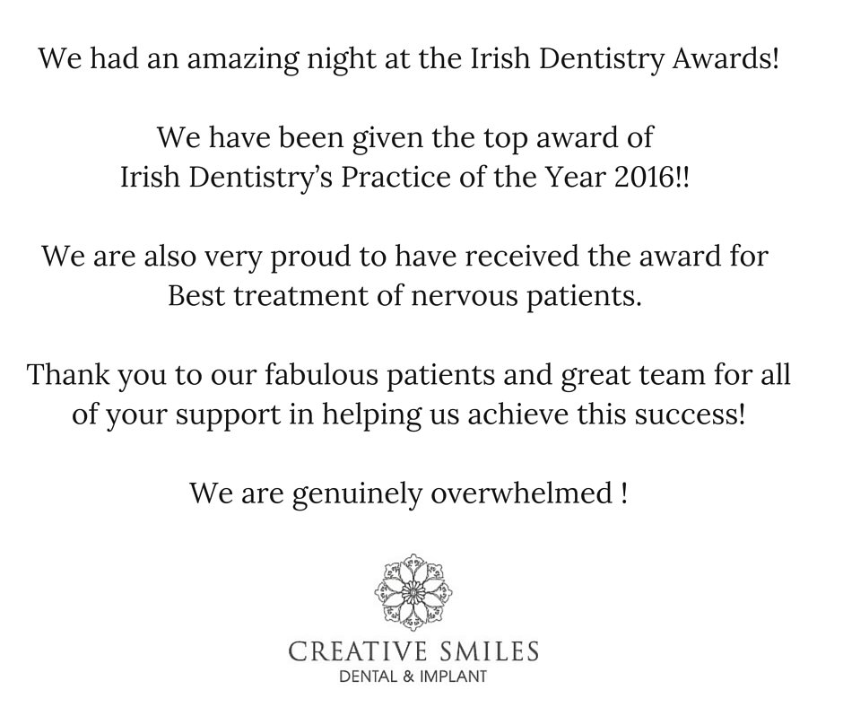 Creative_Smiles's tweet photo. #IrishDentistryAwards #CosmeticDentist #CreativeSmiles https://t.co/SDzUcdaJjw