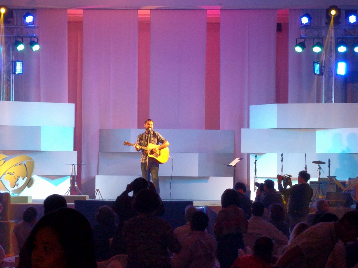 Worshiping with Mac Powell in Chiang Mai, among a chorus of hundreds from many nations. Praise God! #wwoforum