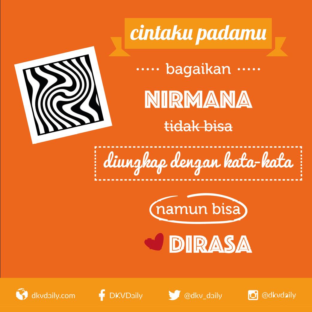 dkvdailyid's tweet image. Mengekspresikan perasaan yg terpendam dengan Nirmana..asik #DKVDaily #ff6600 #quote dkvdaily.com