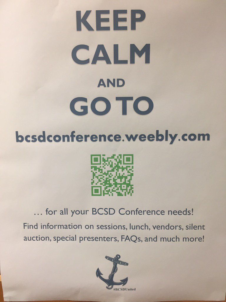 sewallace81's tweet photo. #BCSD teachers: if you need anything during the #bcsdconference, just visit the website! Enjoy the day!! #BCSDUnited https://t.co/3d52k6AUPQ