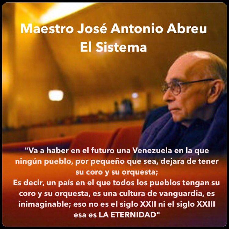 41 años Tocando, Cantando y Luchando, Gracias Maestro Abreu! <a href="/elsistema/">El Sistema</a> #elsistema #elsistema41 #MaestroAbreu