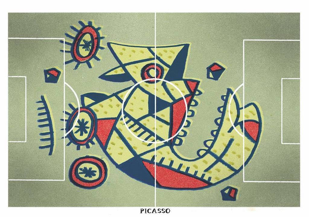 whatahowler's tweet photo. Pablo Picasso made it look so simple. Soccer #artalytics heat map by David Plunkert, Issue… https://t.co/zHiKKemwei https://t.co/8L44G2Wovx