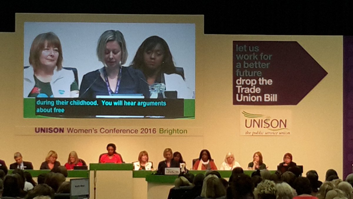 FarehamUNISON's tweet photo. Fareham delegate moving Women's rights are human rights #unwc16 https://t.co/IurGg76DG3