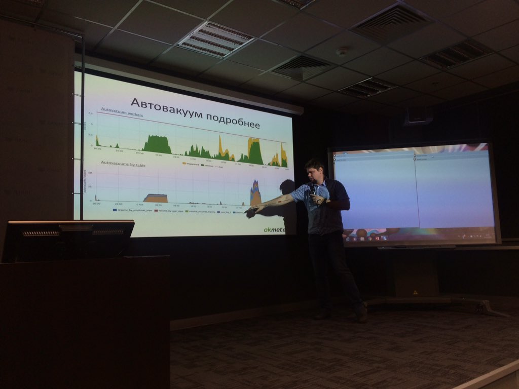 samokhvalov's tweet photo. #PostgreSQLRussia: OKmeter is a cloud-based monitoring/alerting, supports Postgres very well https://t.co/CkbpfwAs6A https://t.co/faBx30Mw24