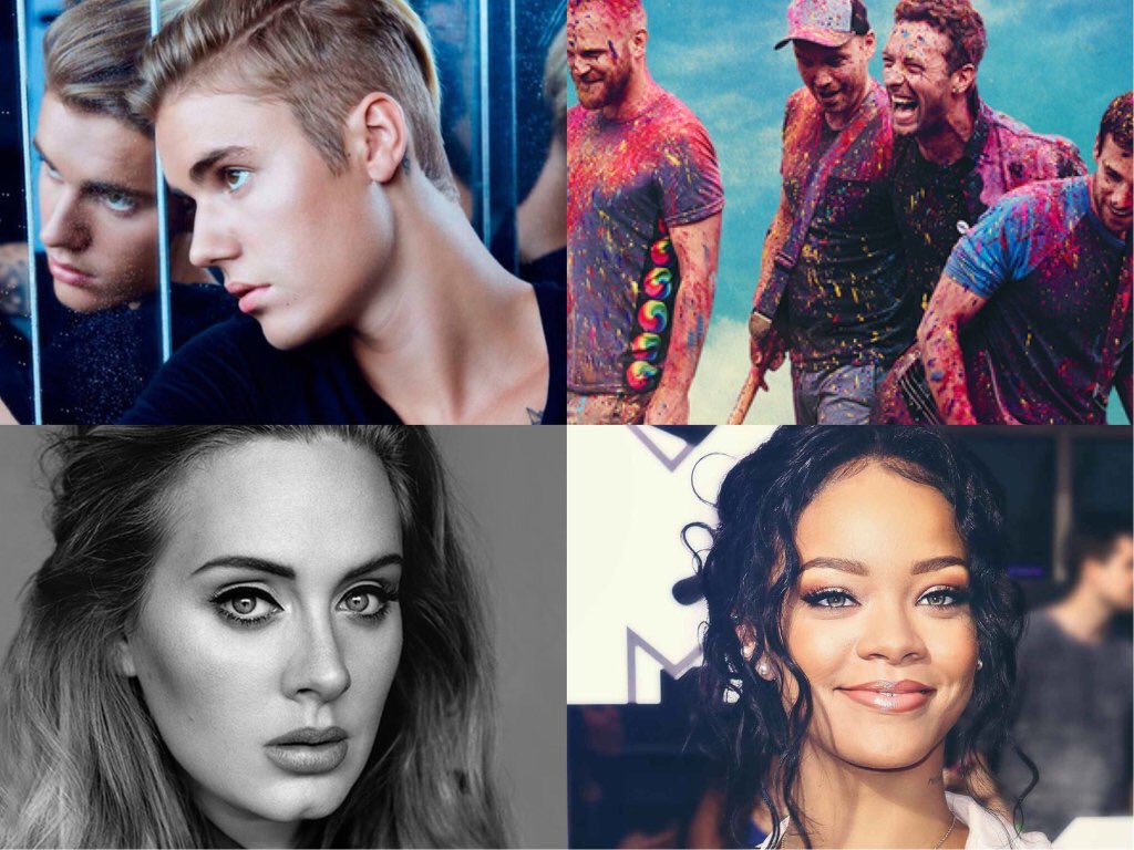 ShadyMusicFactz's tweet photo. The four biggest acts on iTunes worldwide:

•Justin Bieber
•Rihanna
•Coldplay
•Adele https://t.co/jf9Iokc8eJ