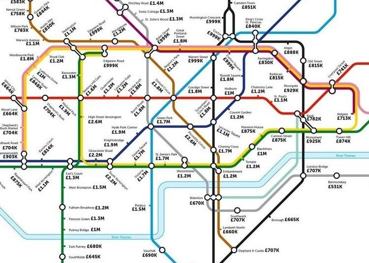 1ROOF_UK's tweet photo. Moving home - check out the average house prices with this Property Tube Map of London  https://t.co/8s2YjdHIpn https://t.co/2K8HHoP2pV
