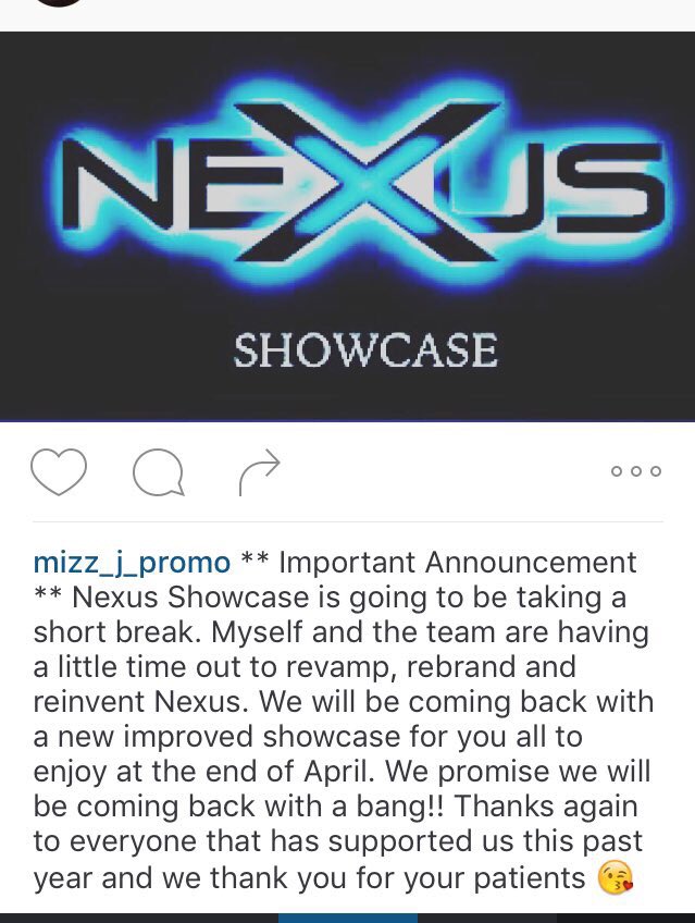 NexusPR's tweet photo. *Important announcement* #NexusShowcase https://t.co/Ry5ZsVkm7Z