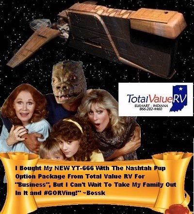 TotalValueRV's tweet photo. @TotalValueRV Goes From Just Indiana's #1 #ClassARV Dealer To Galaxy's Favorite! #Xwing #YT666 #GORVing IN SPAAACE! https://t.co/QObgtOEx57
