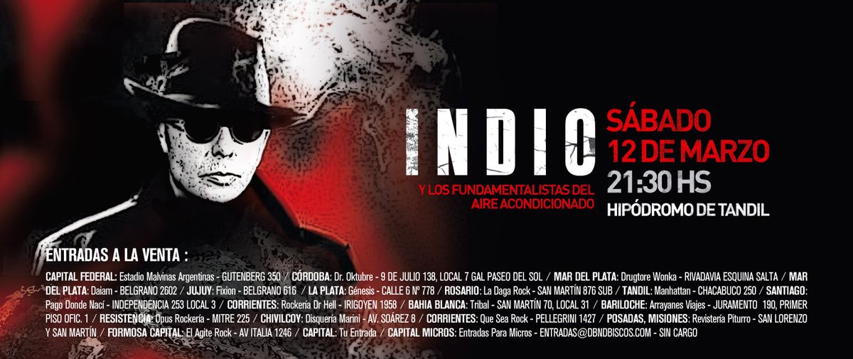 Vorterix's tweet photo. ¿Te copás a viajar con los #IndiosDeVorterix a ver al #InDIOSolari a Tandil? https://t.co/6g4PdnXkwo