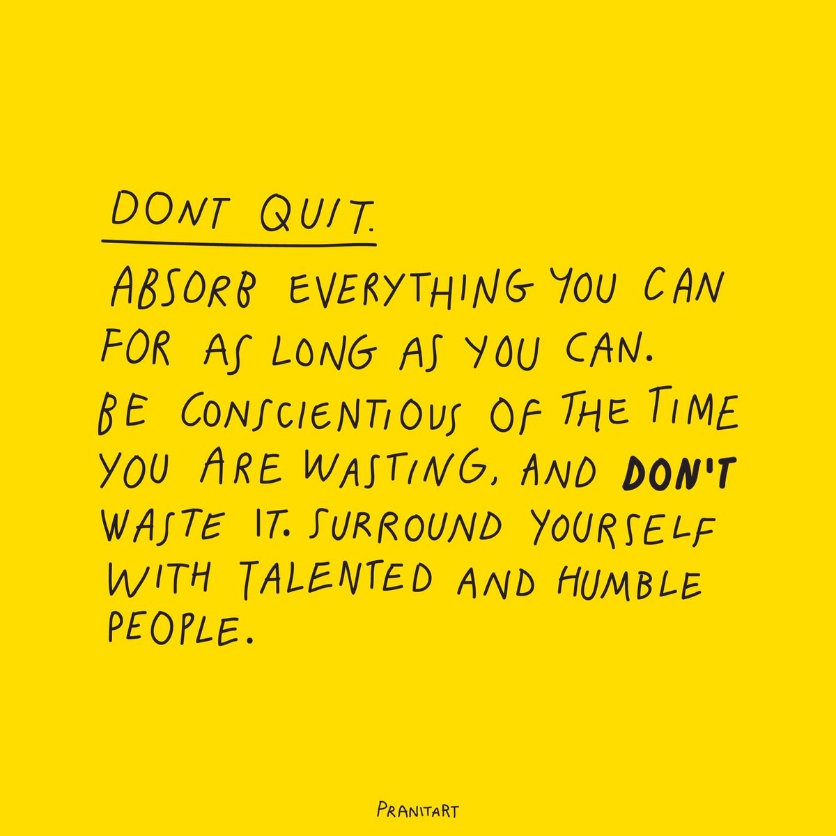 pranitart's tweet photo. Hand lettered @erikmarinovich's words for @greatdiscontent #word #dontquit #pranitasdrawingaday #drawingaday #383 https://t.co/3Zt2AQwNOM