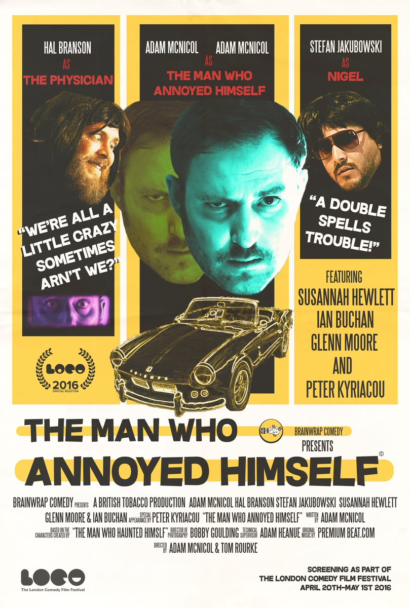 A short film we made called: 'The Man Who Annoyed Himself' has just been selected for <a href="/LOCOFilmFest/">LOCO Comedy Film Festival</a> thanks guys!