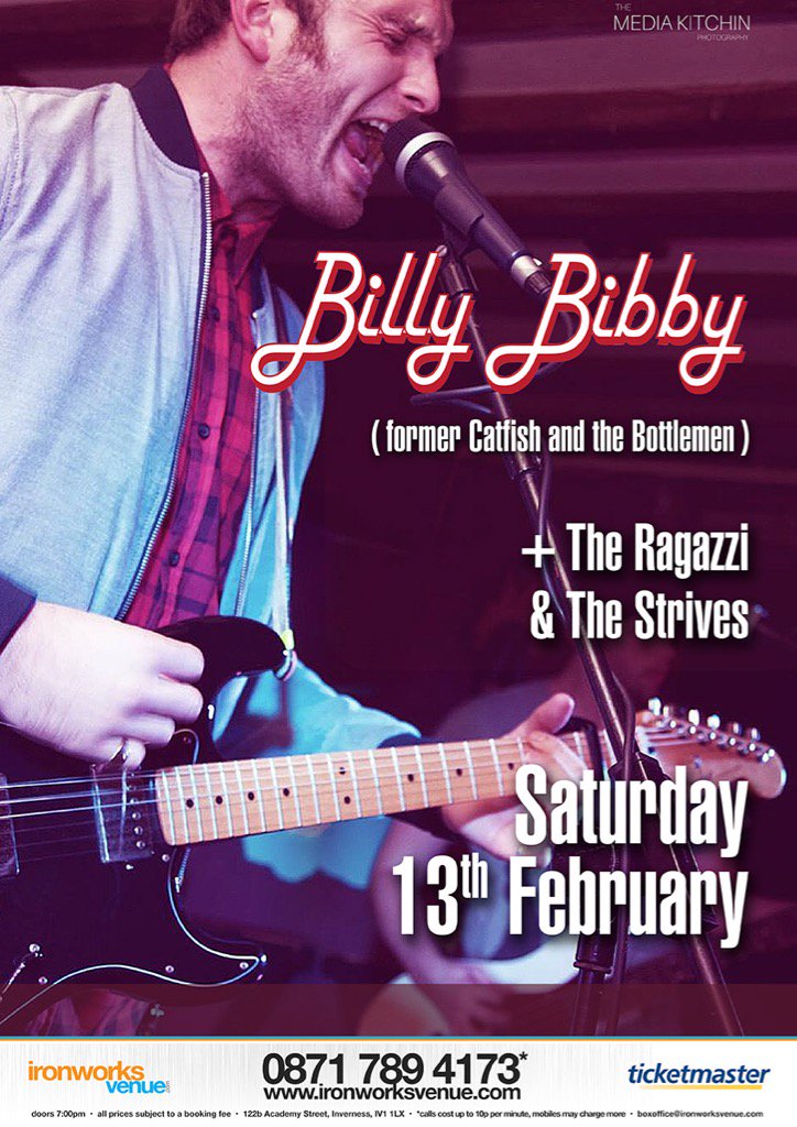 netsounds's tweet photo. SATURDAY NIGHT! @billybibs20 @theragazzi @StrivesThe at @IronworksVenue 7pm https://t.co/qbANjL3q3B