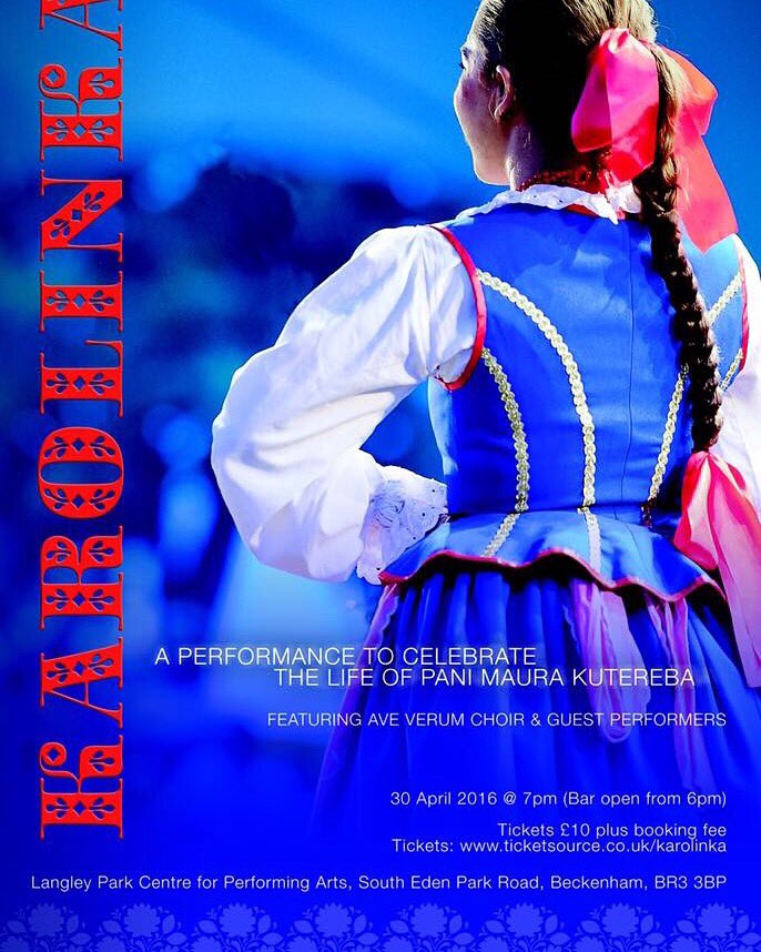 ZPITKarolinka's tweet photo. JOIN US to celebrate the life of Pani Maura Kutereba on 30th April at 7pm! ❤️ #karolinkalondon #dance #concert https://t.co/w6To0qOhw7