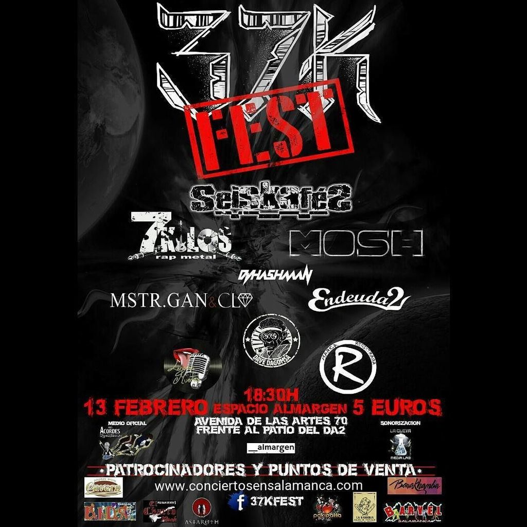 ConciertosenSal's tweet photo. ¡ Mañana No podéis perderos el Festival #37kfest !
@seiskafes + @7_kilos + @moshmetalband … https://t.co/kc3bfom4va https://t.co/xCTAPe4eCO