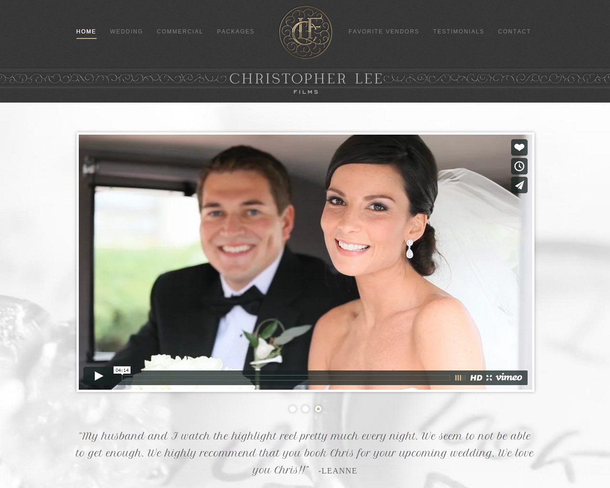Branding and website project for videographer Christopher Lee Films: infinetdesign.com/portfolio/chri…