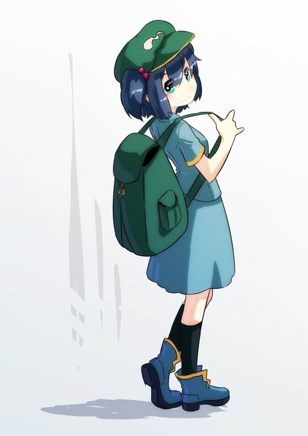 河城にとり 「にとり出遅れたので22:20～23:20#深夜の真剣お絵描き60分一本勝負 」|はしろのイラスト