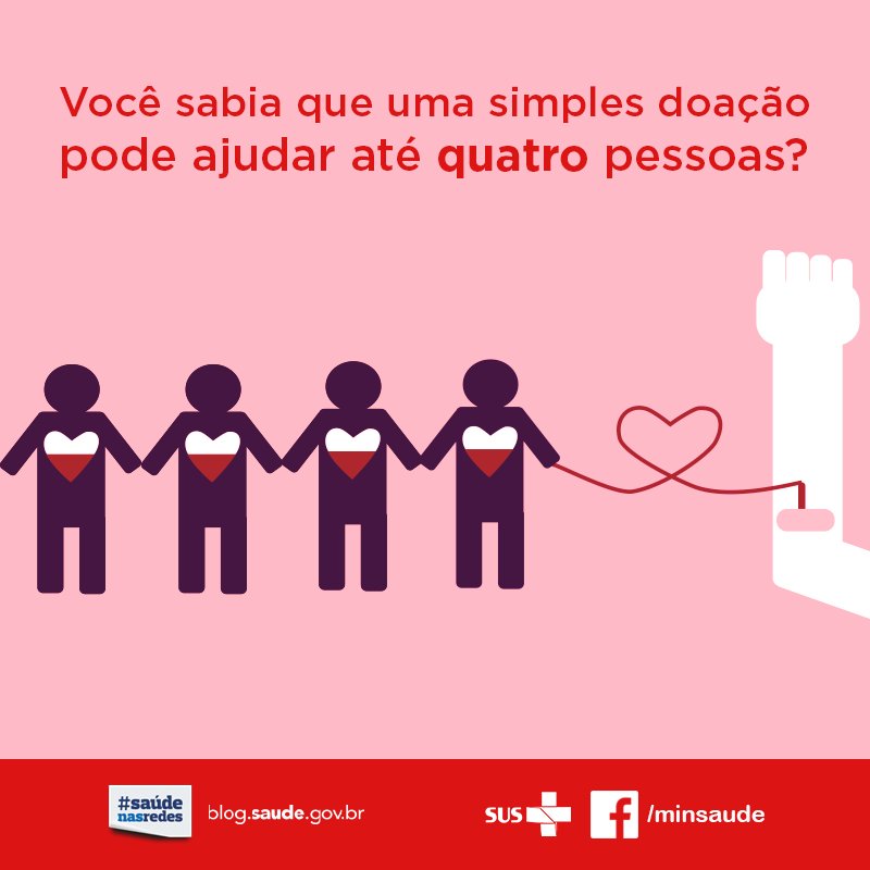 Vc não precisa conhecer quem vai receber a doação. Mas tem que saber que muita gente precisa de vc. #doesangue