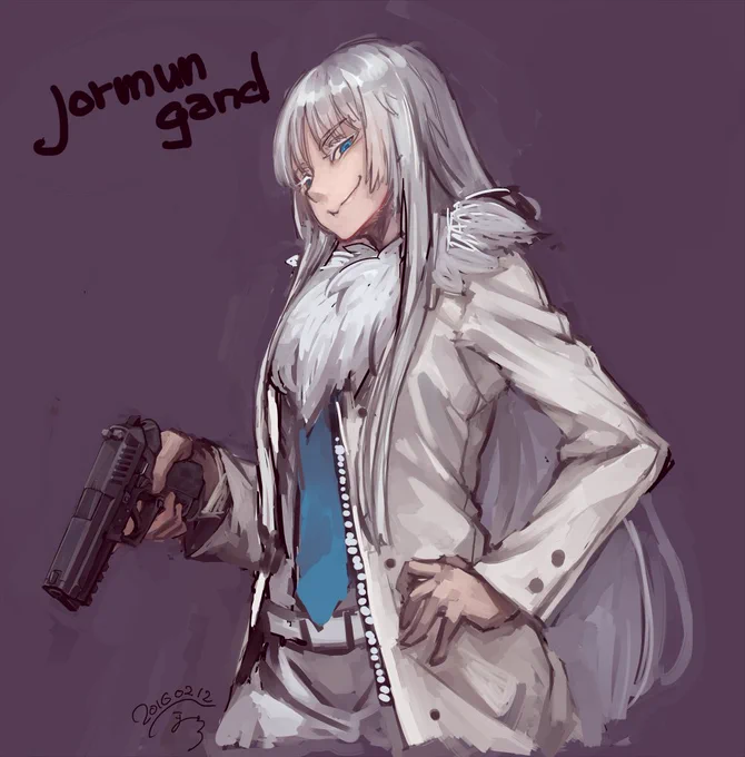 ずっと描きたかった、ヨルムンガンドのココちゃん。フフーフ 