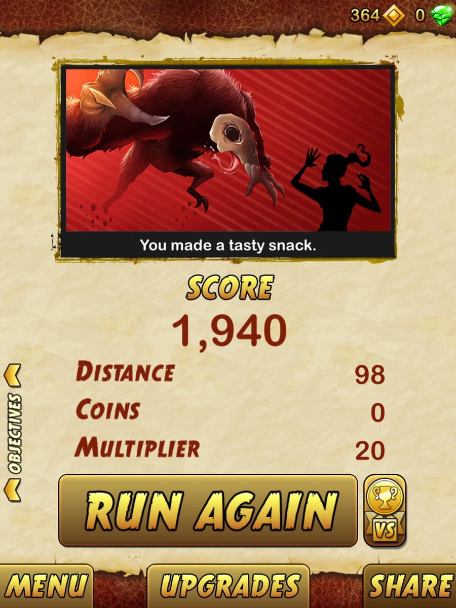 I got 1940 points while escaping...bitly.com/TempleRun2iOSk