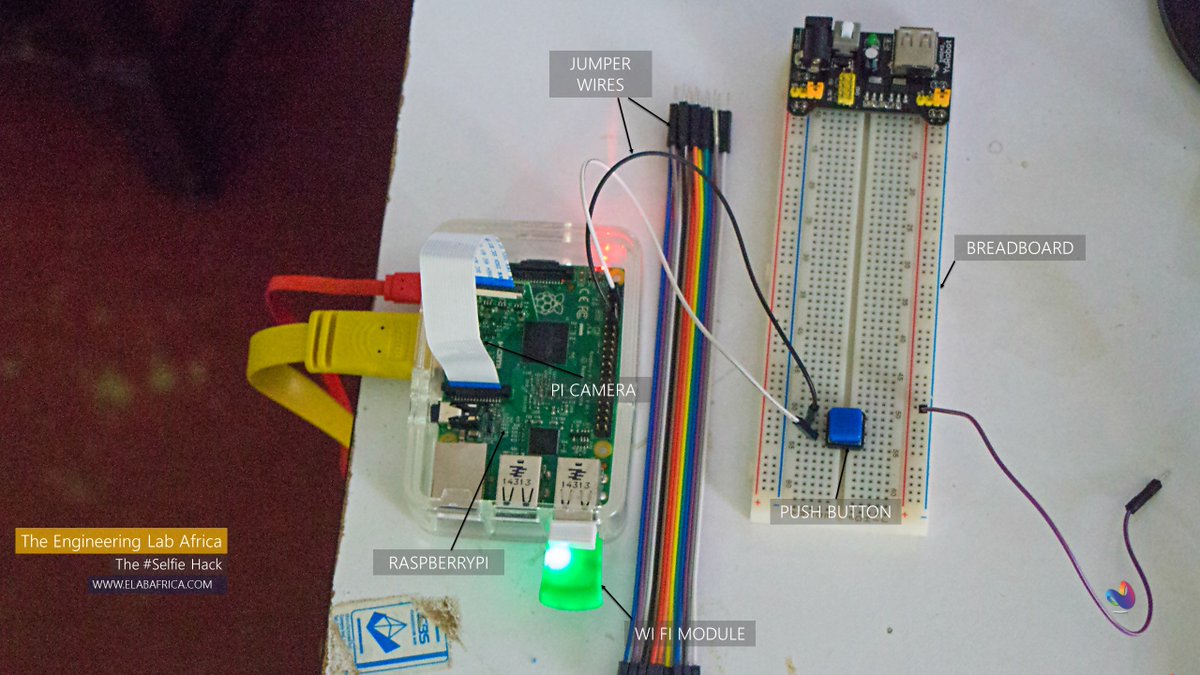EngLabAfrica's tweet photo. #Selfiehack makeshift point and shoot camera with a #raspberrypi and of course @TeamKano https://t.co/07yZmxMFFH