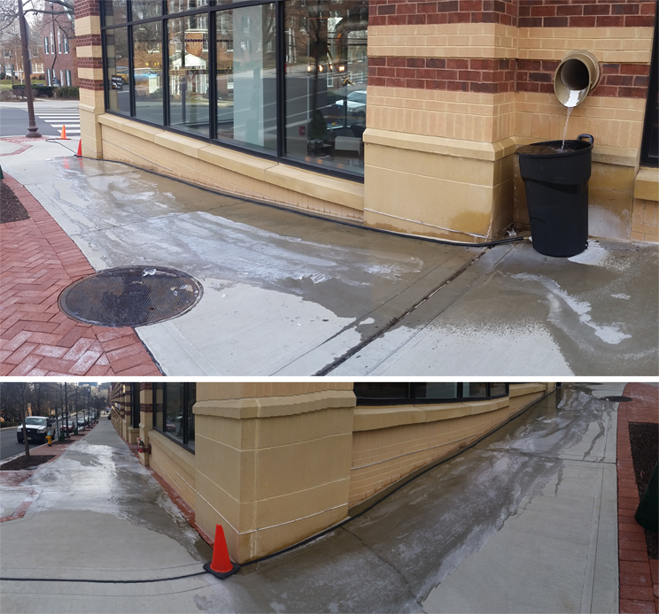 ernichols's tweet photo. @ArlingtonVAWeb @ArlingtonVA - @1919Clarendon wins Most Dangerous Gutter-Alternative #Overflow #SheetOfIce #FixThis https://t.co/9mX5ShzFJQ