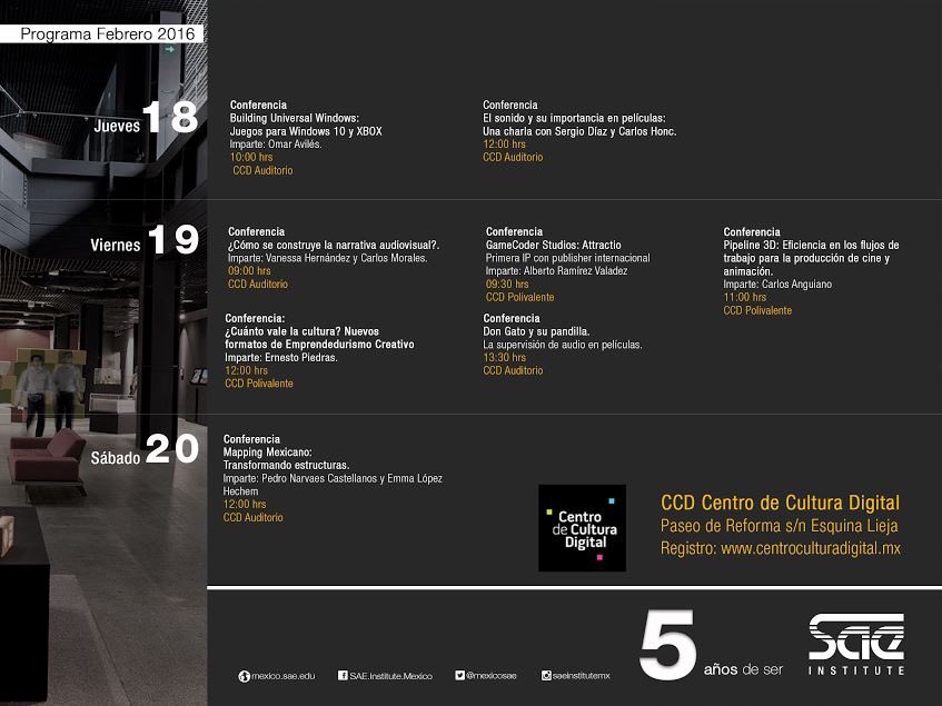 mexicosae's tweet image. ¿Quién nos acompaña a celebrar nuestro #5AniversarioSAE? Conoce nuestras actividades en el @CCDmx #iloveSAE