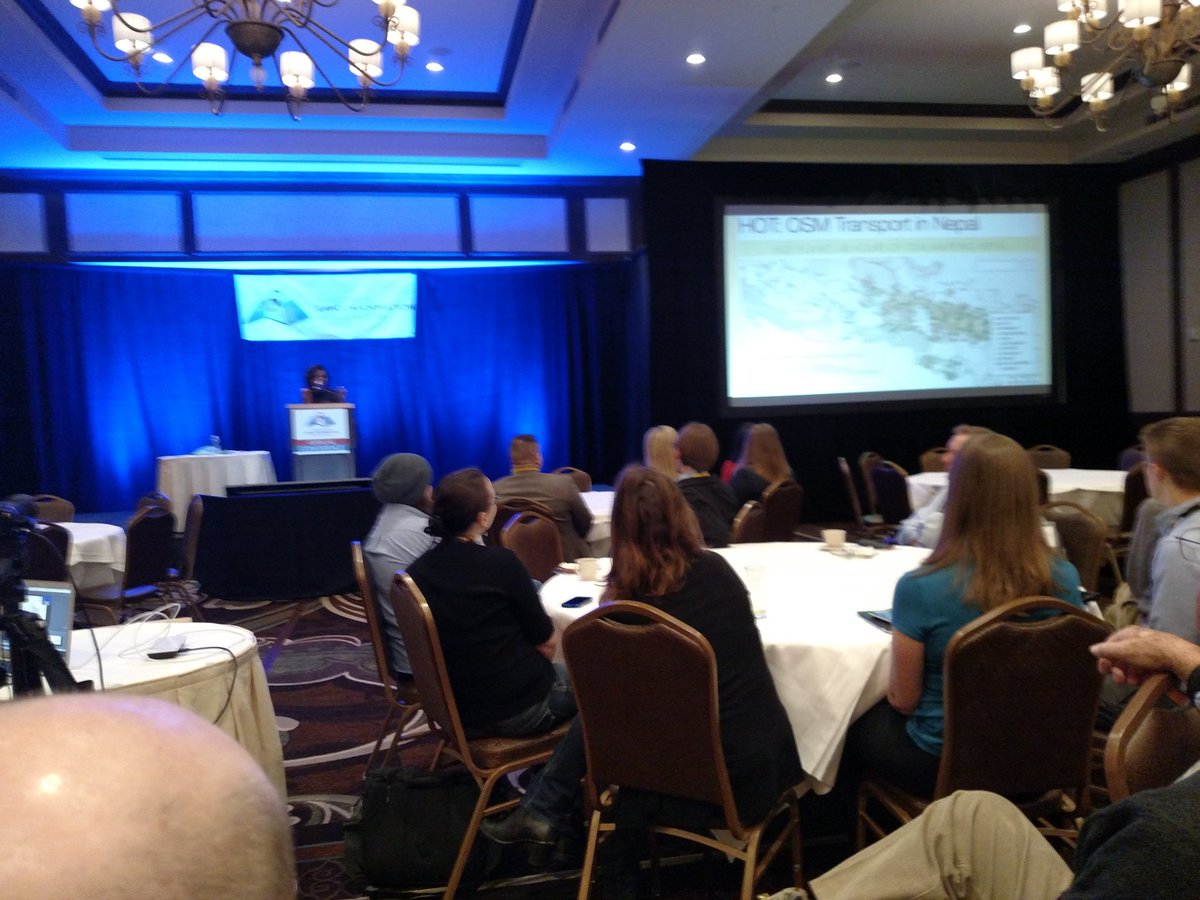 ajwrtly's tweet photo. Aurelia Moser talking humanitarian OSM, ushahidi, and awesome maps at #wlia2016 https://t.co/k79yUyh9BS