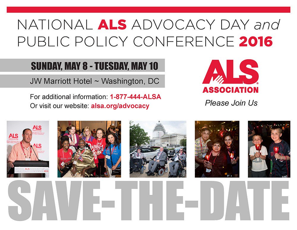 ALSAIndiana's tweet photo. Have you registered for the 2016 National #ALS Advocacy Day &amp; Public Policy Conference? https://t.co/CAexXNnWlP https://t.co/euJK0sbLTh
