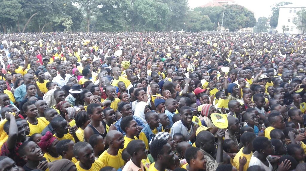 NRMUpdate's tweet photo. Happening now at Makerere University,Freedom Square!!! #SteadyProgress #VoteSevo https://t.co/QiDxS3ErAs