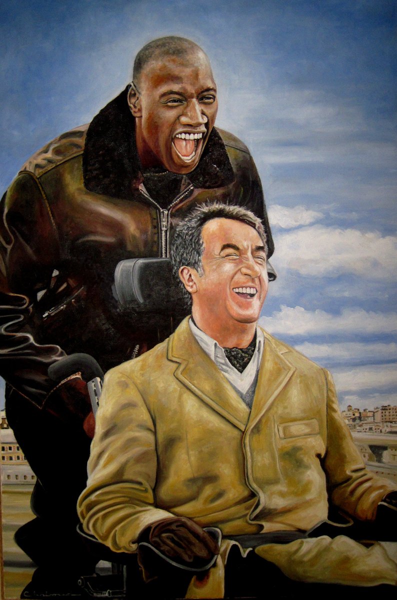 clchaboud's tweet photo. @OmarSy Je suis un fan,  je viens de terminer ce tableau à l'huile, bravo pour tout ce que vous faites https://t.co/6OG3i19451