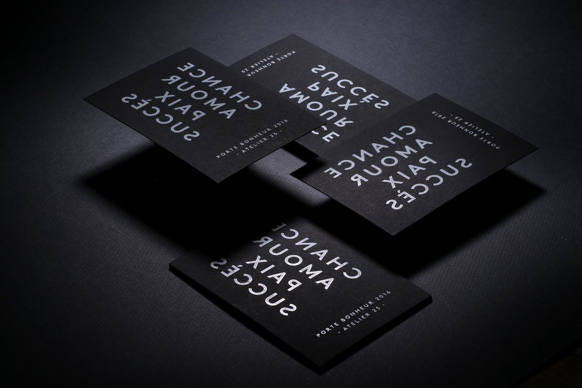 On reste dans le thème des cartes de voeux avec celles de l'Atelier 25 imprimées à l'#atelierbulk.