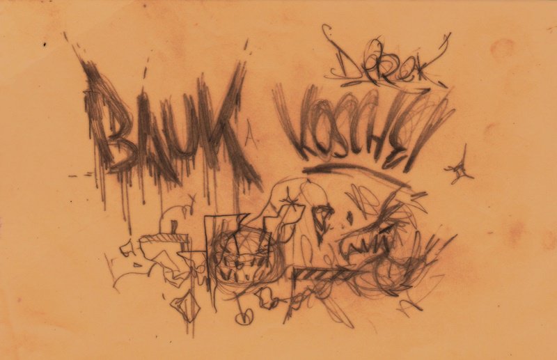 Another act of vandalism; graffiti art in the slums of Trudy. trudysmechanicals.com #steampunk #indiedev #graffiti