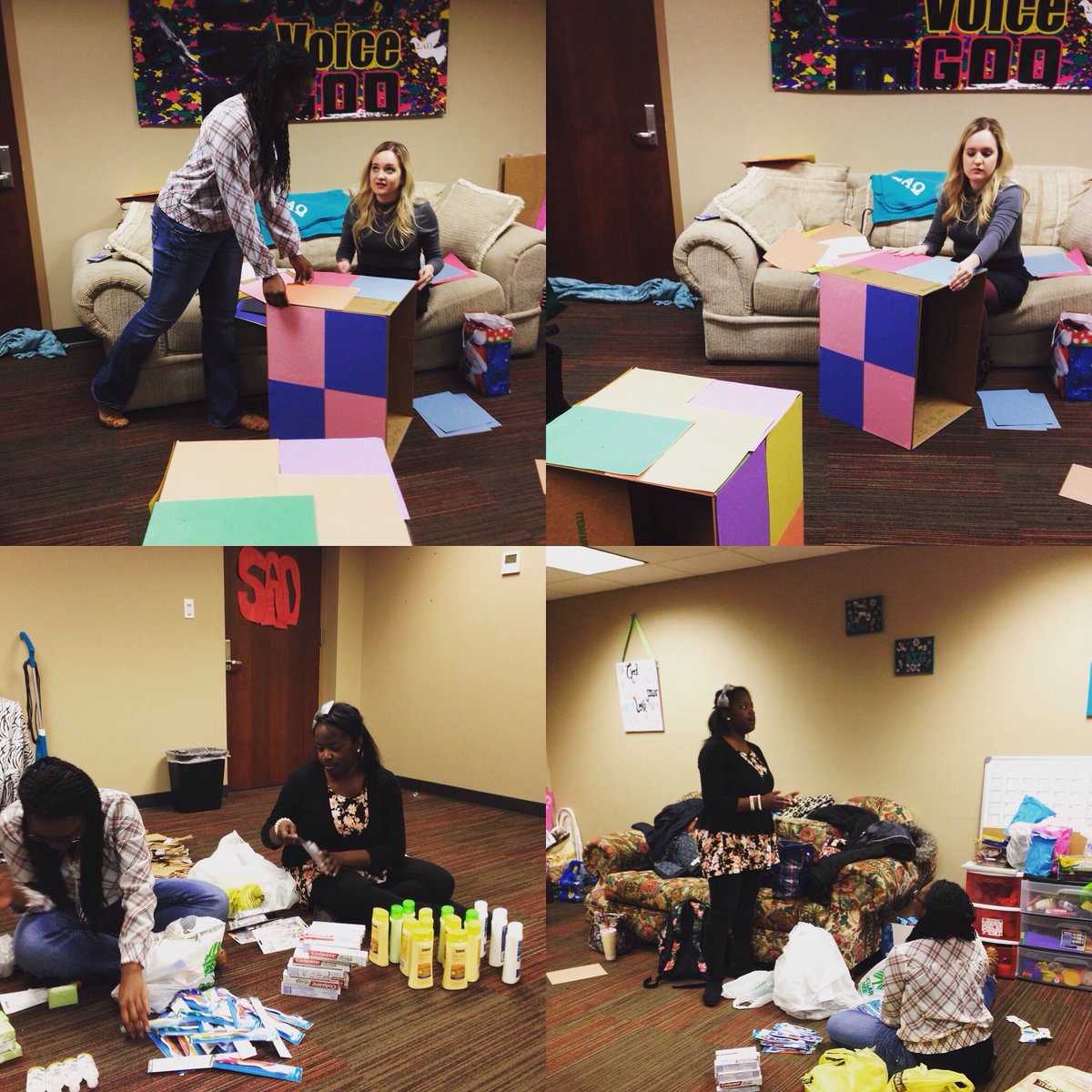 SAO_omega's tweet photo. We kicked off our Service Week on Sunday by preparing care packages and our school supply drive boxes. #saoserves https://t.co/EKESVMACeu