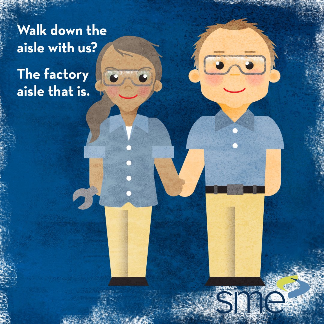 SME_MFG's tweet photo. Will you walk down the aisle with us? The factory aisle that is. ❤⚙
#MFG #LovesNotes #ValentinesDay #ecards 💕 https://t.co/4D6IzFkMP4
