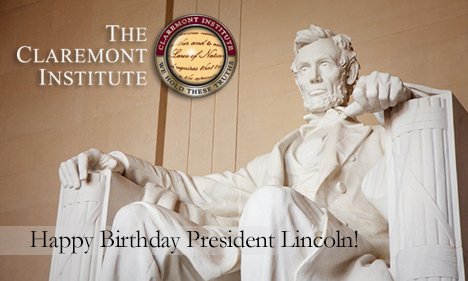 ClaremontInst's tweet photo. Happy birthday President Lincoln! #LincolnsBirthday https://t.co/cbQ4LU7Dn9