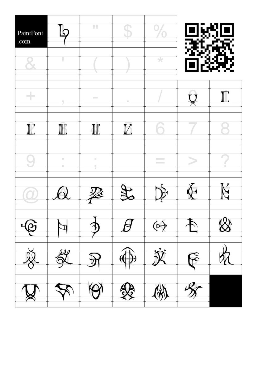 八百雨 در توییتر Yaosame こんなに拡散されるとは 創作文字フォントがたくさん生まれるんだ 嬉しい フォントを作ったら 魔法陣に書いたり呪文書かせたりいろいろできるよ みなさんの創作文字を見せていただきたいなあ T Co Xhrk4ssrvc