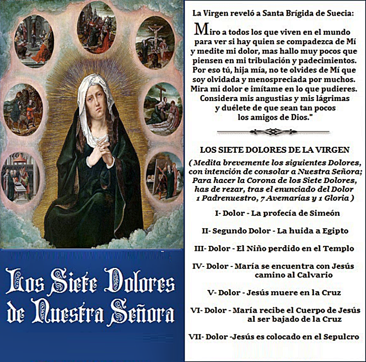 PROMESAS DE LA VIRGEN A LOS DEVOTOS DE SUS DOLORES: Los defenderé en los combates espirituales