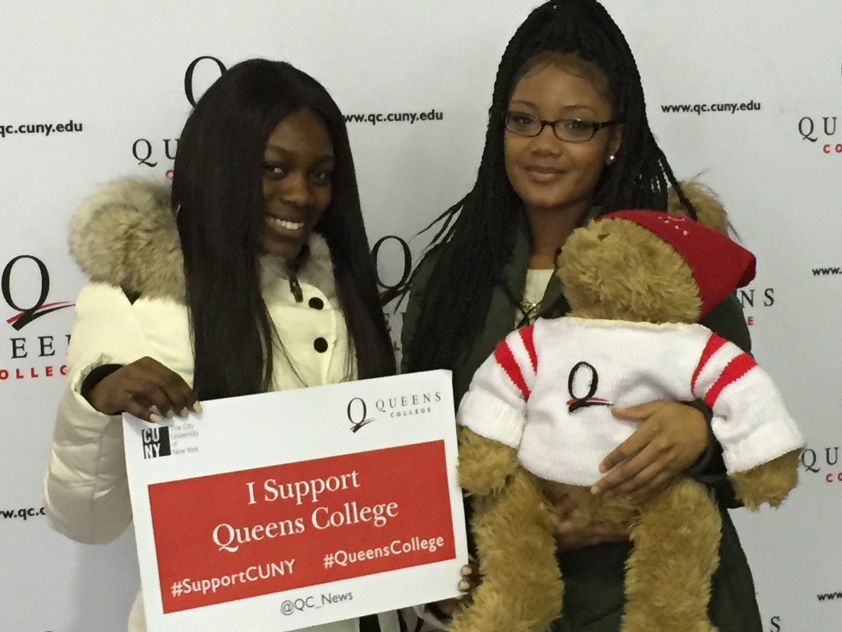QC_News's tweet photo. Thanks to all the students (and #QBear!) who came out to #SupportCUNY and #SupportQC! Together, we're stronger! https://t.co/lZ5Ud3lZcH