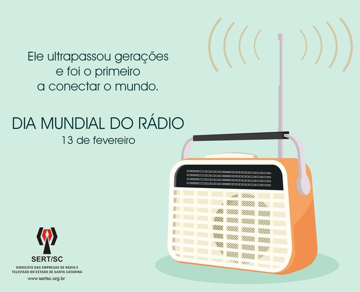 Você sabia que 89% da população brasileira ouve rádio todos os dias? 

#DiaMundialDoRadio #13deFevereiro