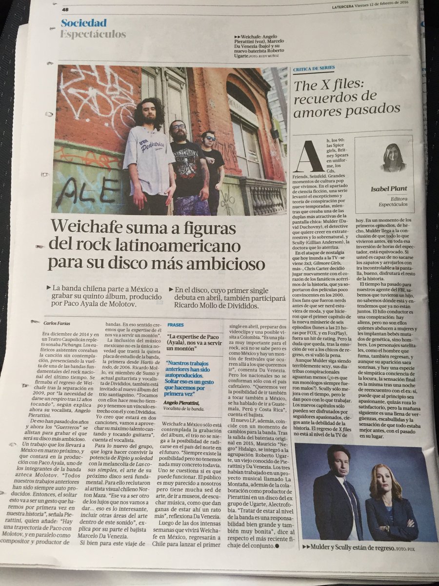 <a href="/redweichafe/">weichafe</a> en <a href="/latercera/">La Tercera</a> del día de hoy.
Felicitaciones Cabros!!
@apierattini <a href="/mibarrock/">marcelo da venezia</a> <a href="/flakougarte/">Roberto Ugarte</a>