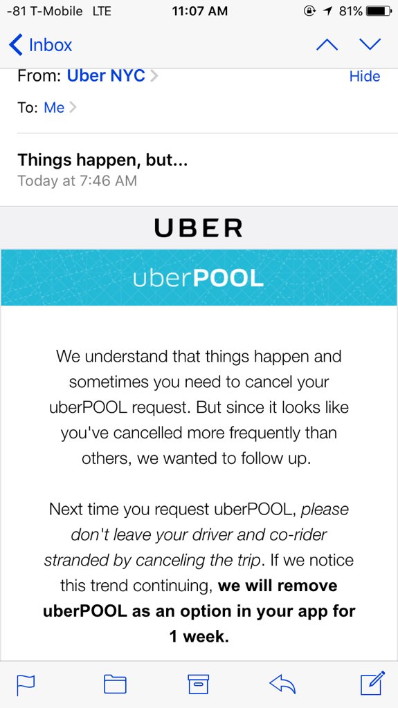 T__recs's tweet photo. I bet your pardon, @Uber? You want to threaten me? Do better. Your drivers disappear, so I cancel. #proLyft https://t.co/icwahB0VA3