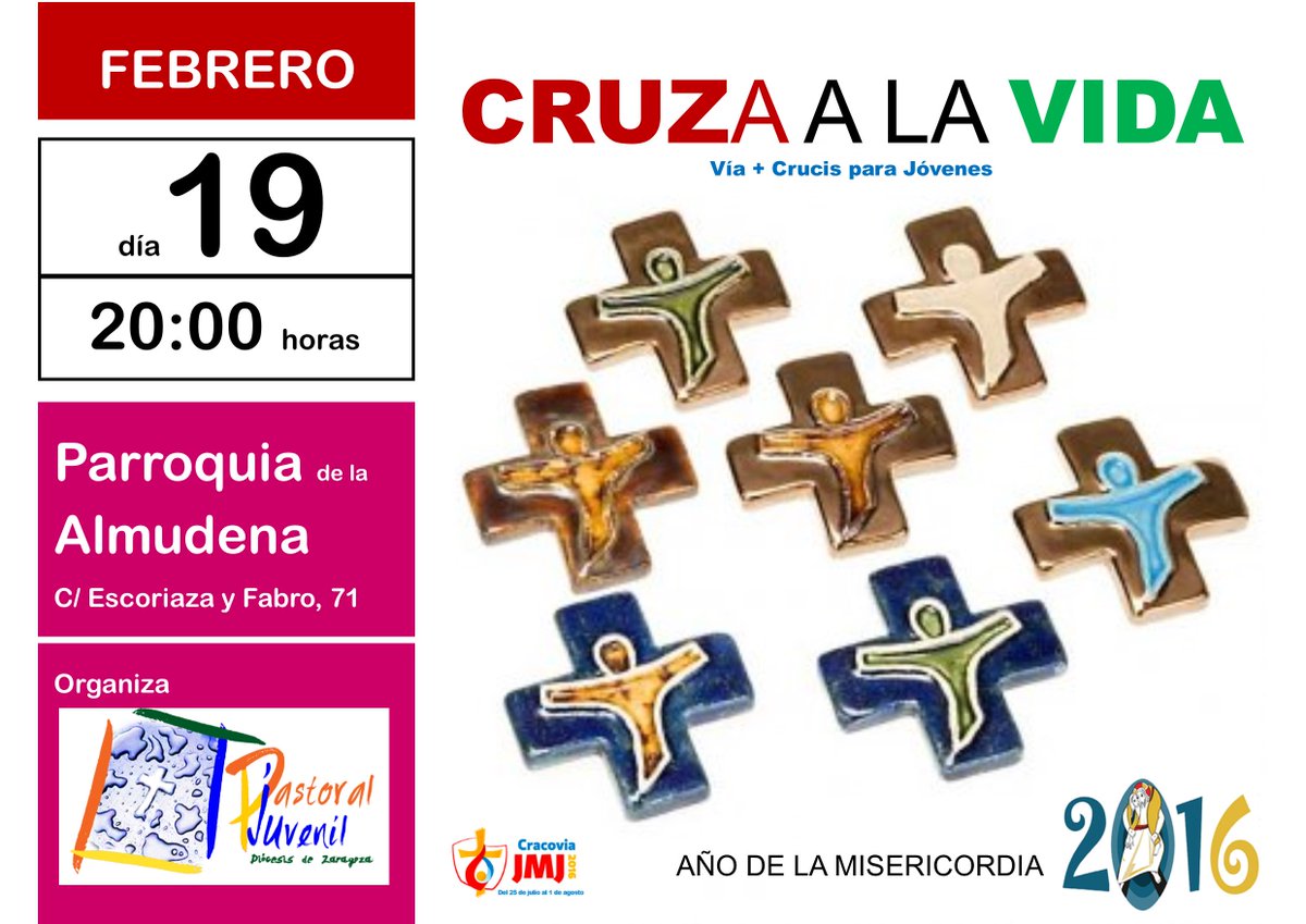 ¡Vía Crucis Juvenil! El viernes19 ven a orar con los jóvenes de <a href="/ArchiZaragoza/">Archidiócesis de Zaragoza</a> en clave de #Cuaresma y #Misericordia