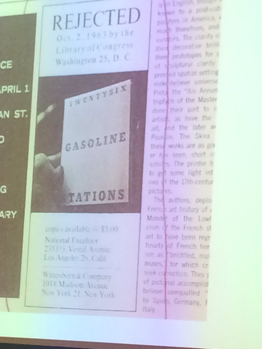 REJECTED Ed Ruscha's 26 Gas Stations by library of congress in 1963. #locfail #thinkingthroughpublishing
