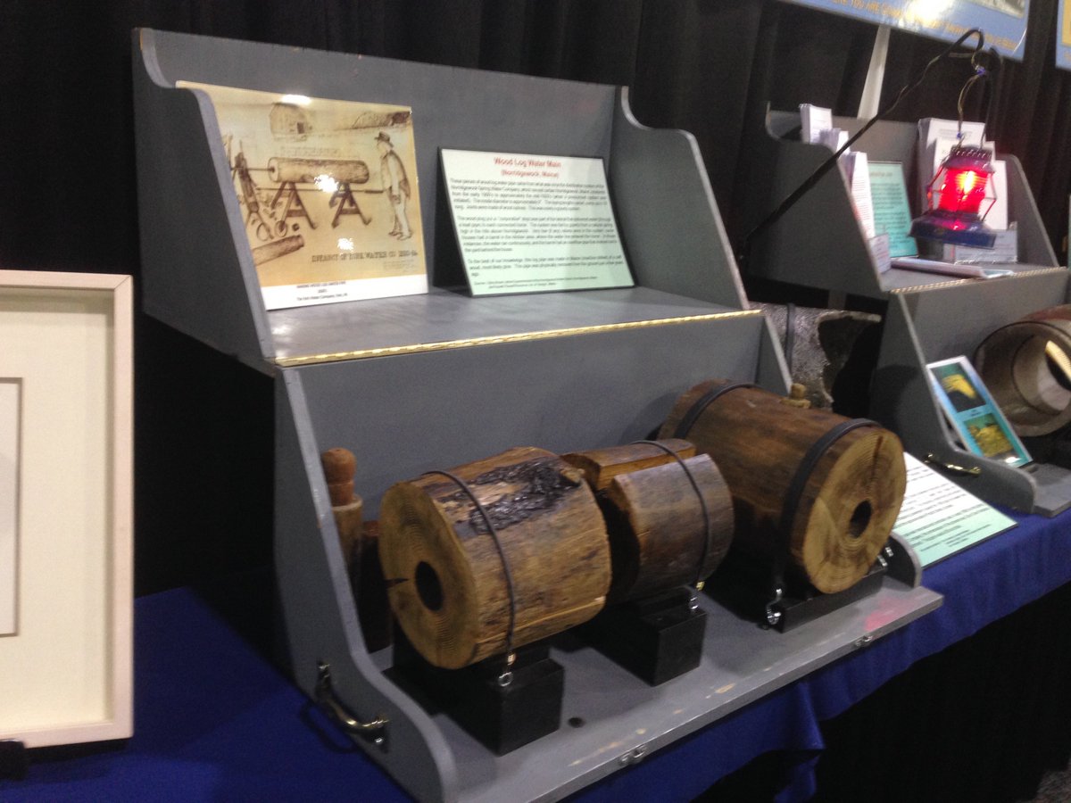 UCTonline's tweet photo. Blast from the Past: A #pic of a wood log water main taken at #UCT2016. https://t.co/alEkV2CcKA