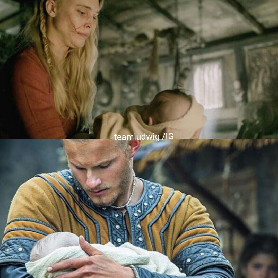 note the hair Alexander Ludwig as Bjorn and Gaia Weiss as Porunn