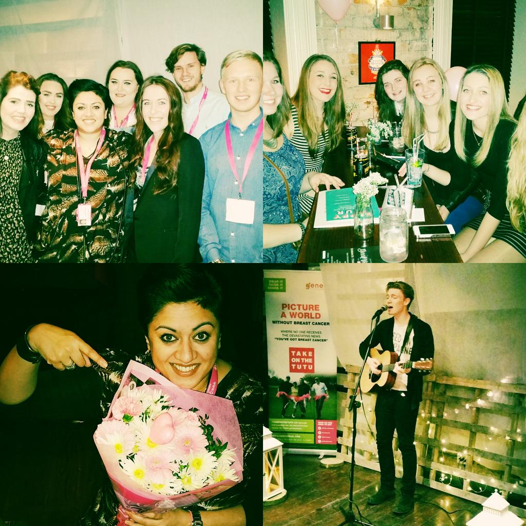 wearepreventBC's tweet photo. THANKS @alphaeventsmcr for putting on a great #FUNdraiser for #GENESISBCP ...and the flowers. #touched  Suz x https://t.co/bPCuwlKolY