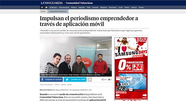 Te invitamos a conocer @Baanduoficial, la #App de #Periodismo emprendedor ow.ly/YaH8T <a href="/ceeivalencia/">CEEI Valencia</a>