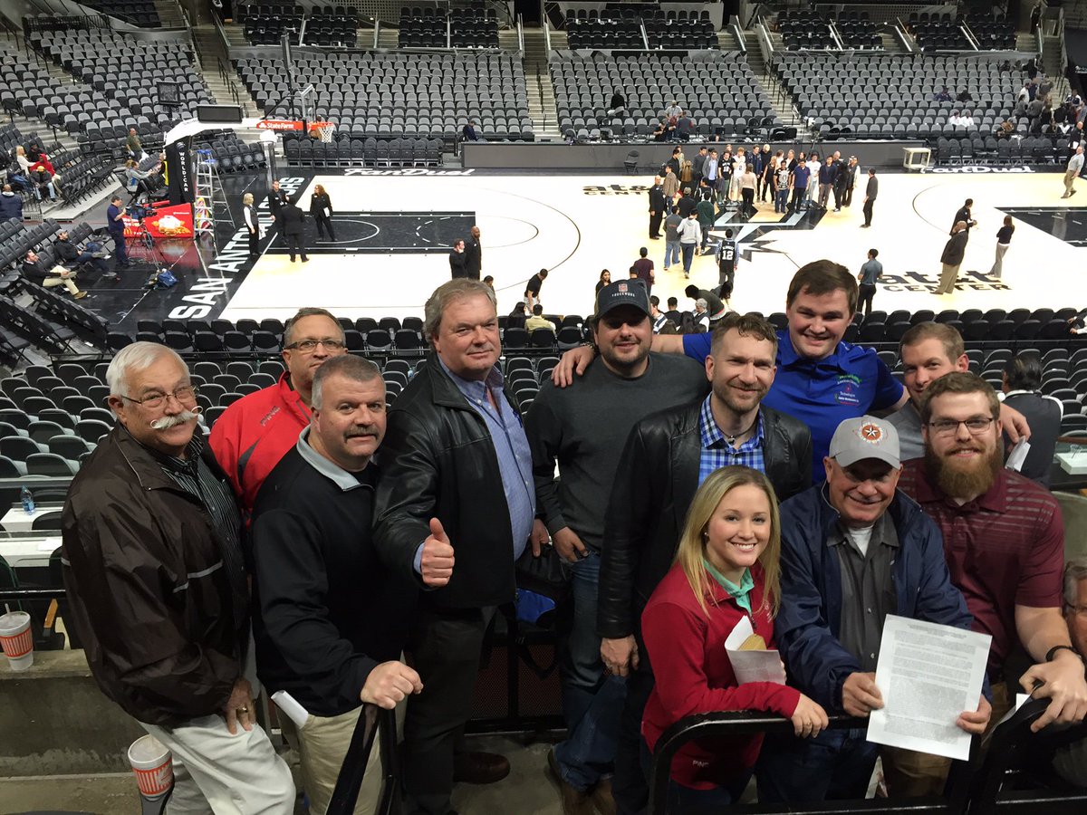 ACTLubricants's tweet photo. 2016 Annual Sales Meeting had a fun night out to the @spurs game last week. Our Reps are looking very sharp! https://t.co/wZeFhfTsKZ